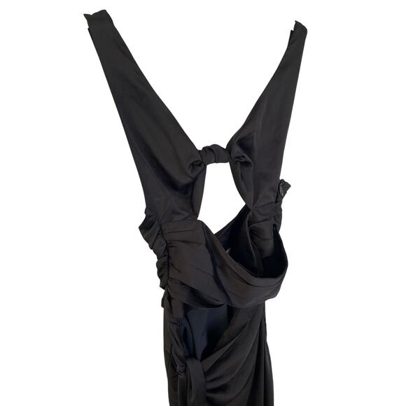 Danielle Guizio Wrapped Maxi Dress Formal Party Elegant Whimsigoth Sexy Dark XS - Picture 6 of 9